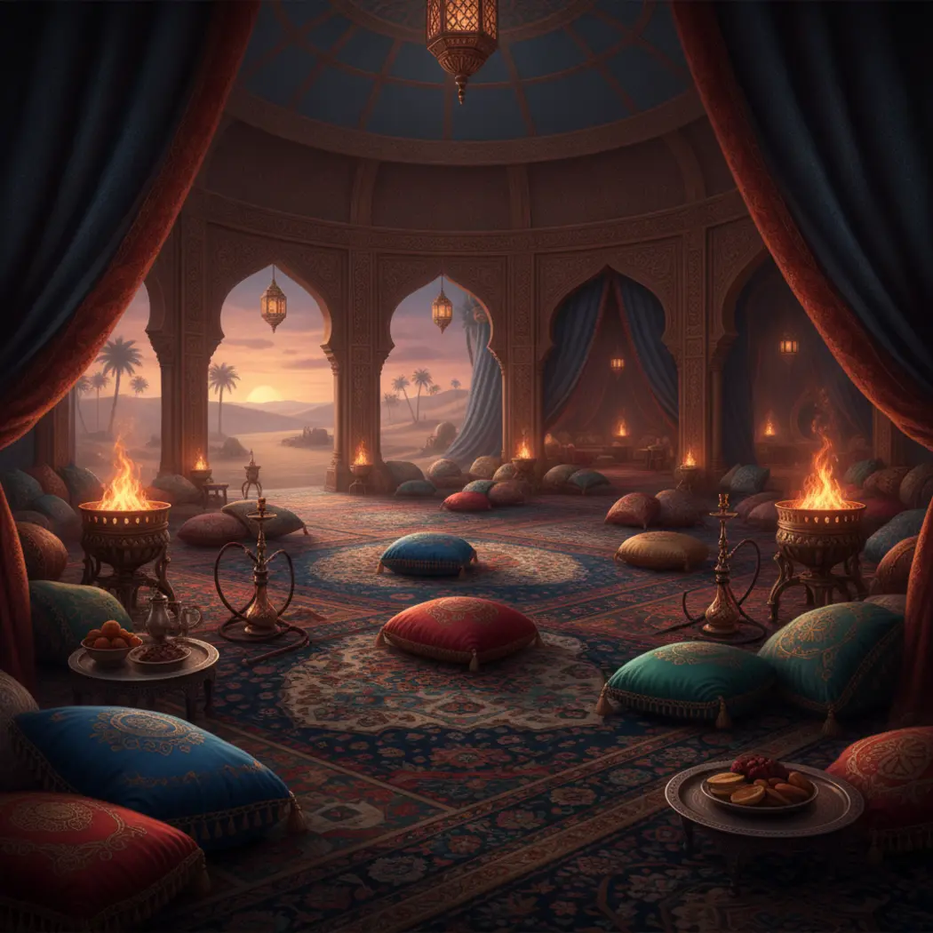 Inside the Grand Tent